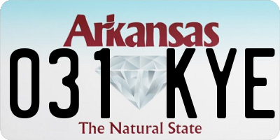 AR license plate 031KYE