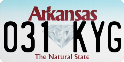 AR license plate 031KYG