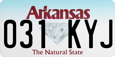AR license plate 031KYJ