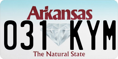 AR license plate 031KYM