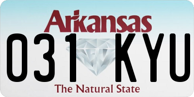 AR license plate 031KYU