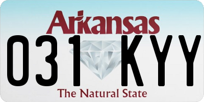 AR license plate 031KYY