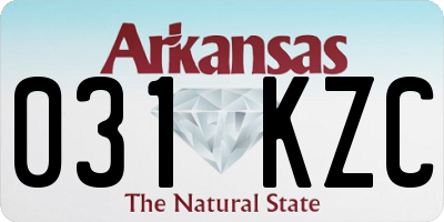 AR license plate 031KZC