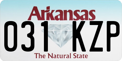 AR license plate 031KZP