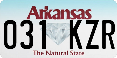 AR license plate 031KZR