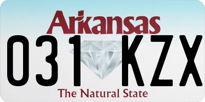 AR license plate 031KZX