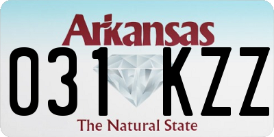 AR license plate 031KZZ