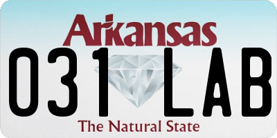 AR license plate 031LAB