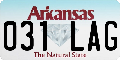 AR license plate 031LAG