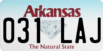 AR license plate 031LAJ