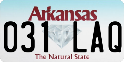 AR license plate 031LAQ