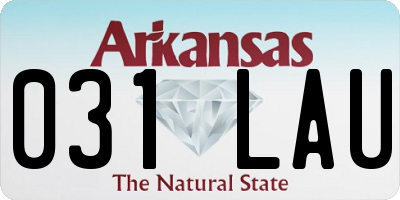 AR license plate 031LAU