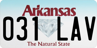 AR license plate 031LAV