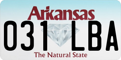 AR license plate 031LBA