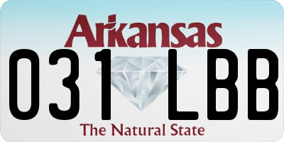 AR license plate 031LBB
