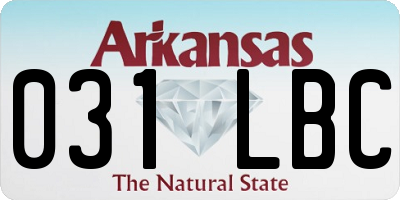 AR license plate 031LBC