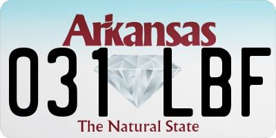AR license plate 031LBF