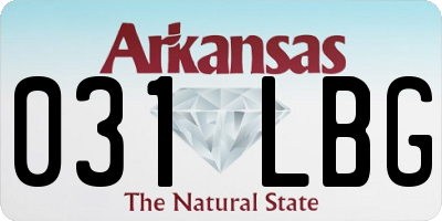 AR license plate 031LBG