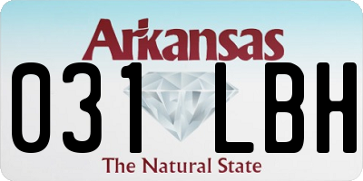 AR license plate 031LBH