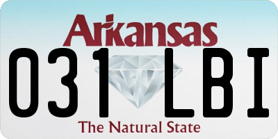 AR license plate 031LBI