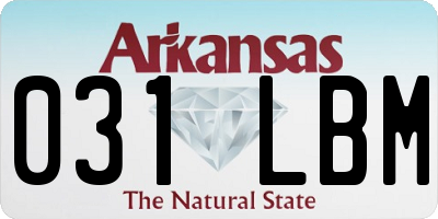 AR license plate 031LBM