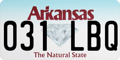 AR license plate 031LBQ