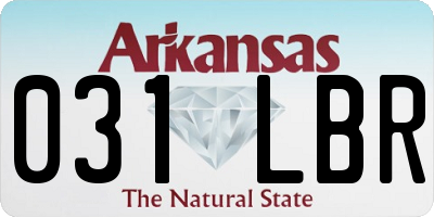 AR license plate 031LBR