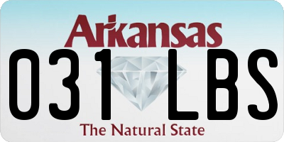 AR license plate 031LBS