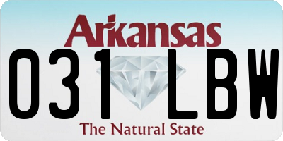 AR license plate 031LBW