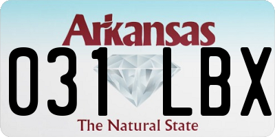 AR license plate 031LBX