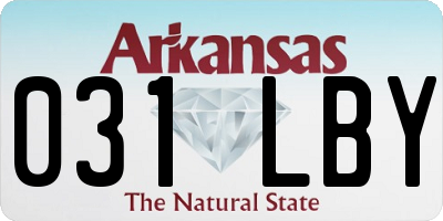AR license plate 031LBY