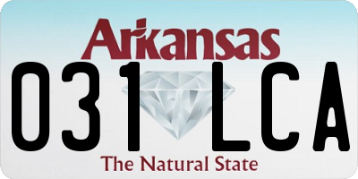 AR license plate 031LCA