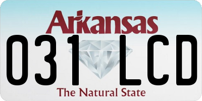 AR license plate 031LCD