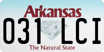 AR license plate 031LCI
