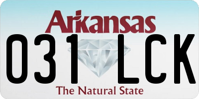 AR license plate 031LCK