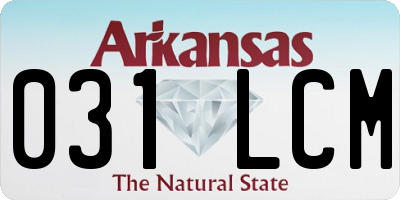 AR license plate 031LCM
