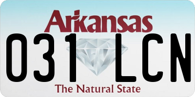 AR license plate 031LCN