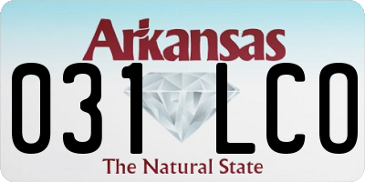 AR license plate 031LCO
