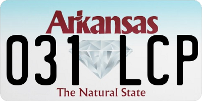AR license plate 031LCP