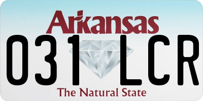 AR license plate 031LCR