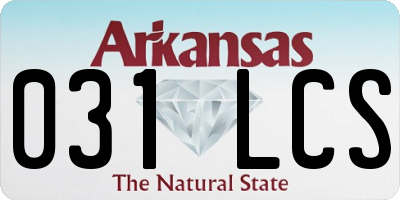 AR license plate 031LCS