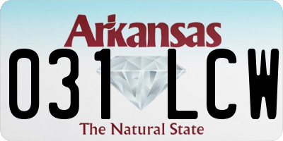 AR license plate 031LCW