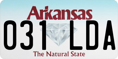AR license plate 031LDA