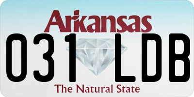 AR license plate 031LDB