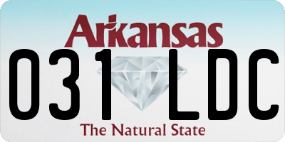 AR license plate 031LDC