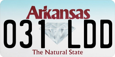 AR license plate 031LDD