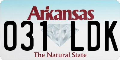 AR license plate 031LDK