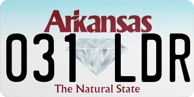 AR license plate 031LDR