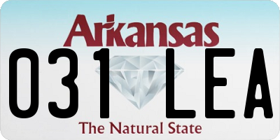 AR license plate 031LEA