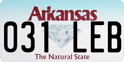 AR license plate 031LEB